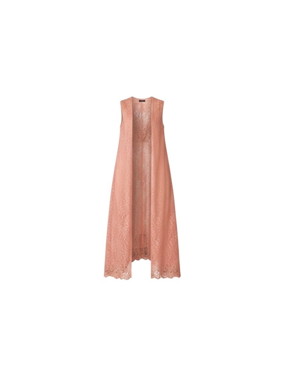 1970s Pink Lace Duster Vest